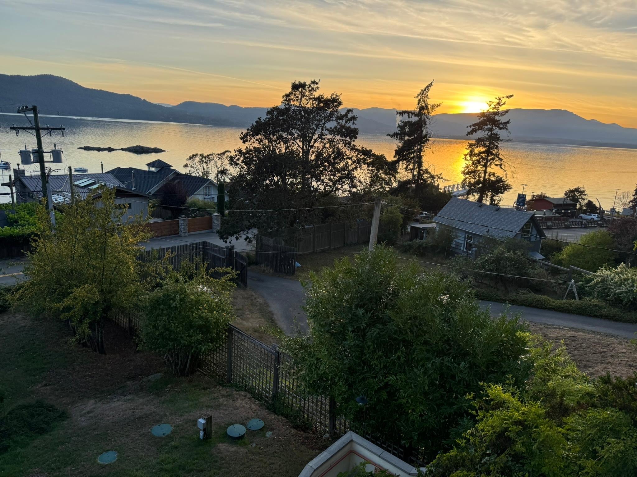 Sunset view from the balcony of the suite