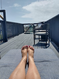 Sunning on the sundeck