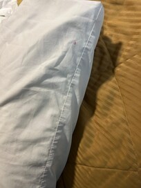 Stained pillow cases