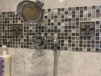 Upstairs bathroom shower