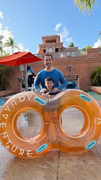 Love double tubing through shark tank.