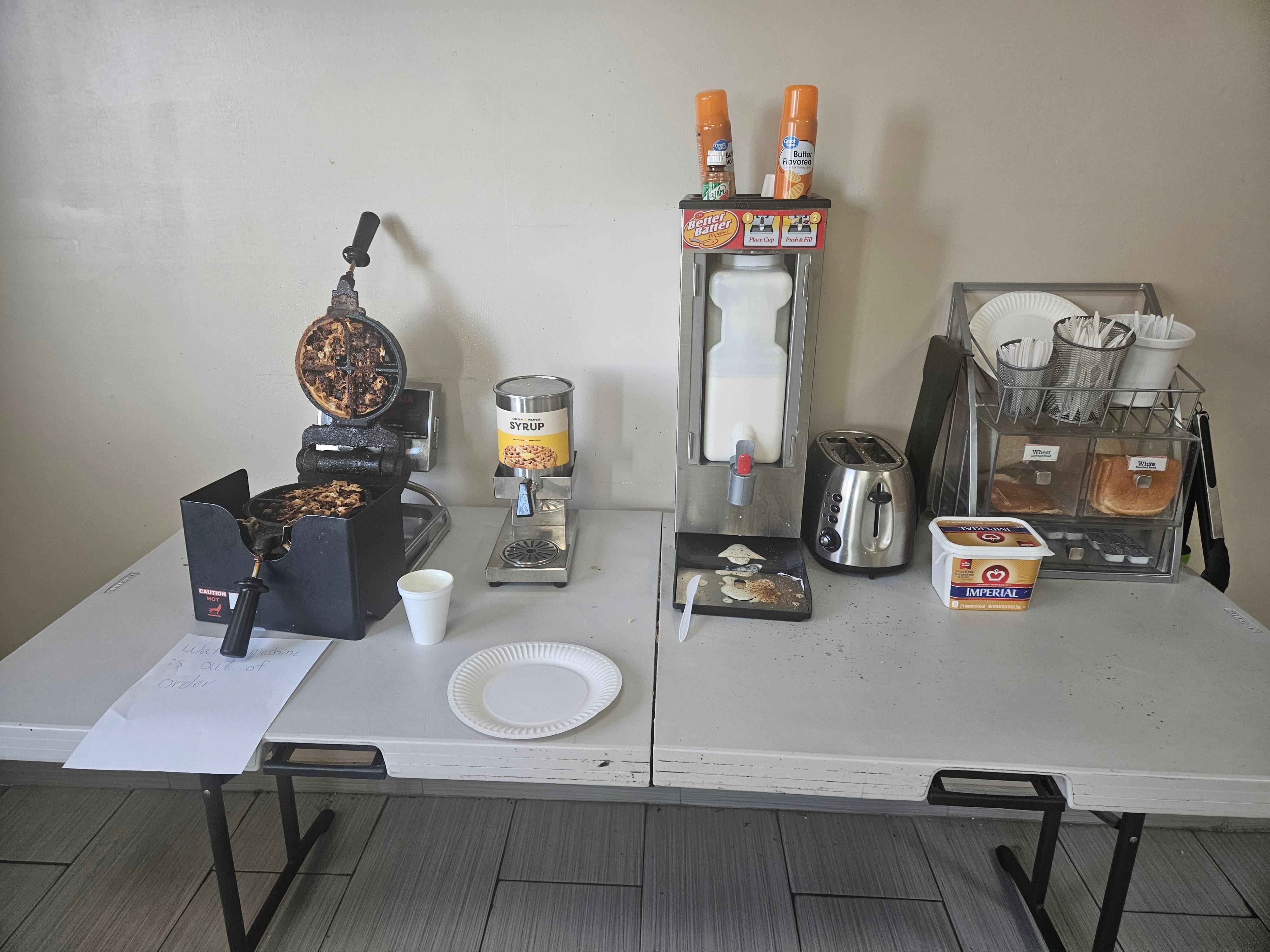 Breakfast at the hotel 