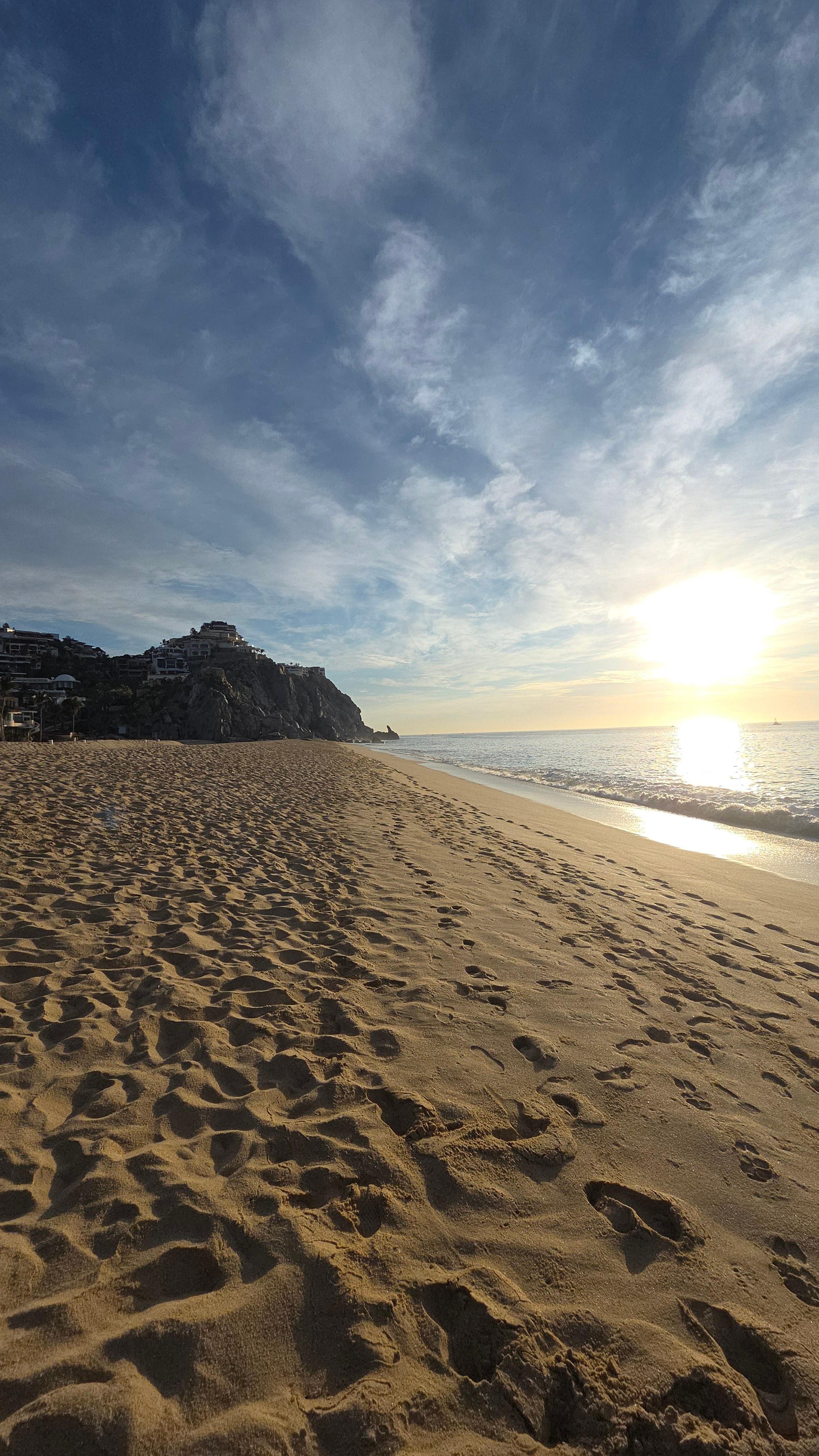 Beach below the villa