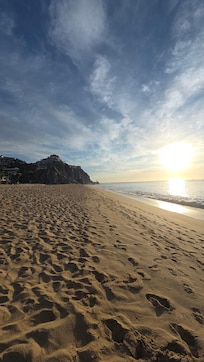 Beach below the villa