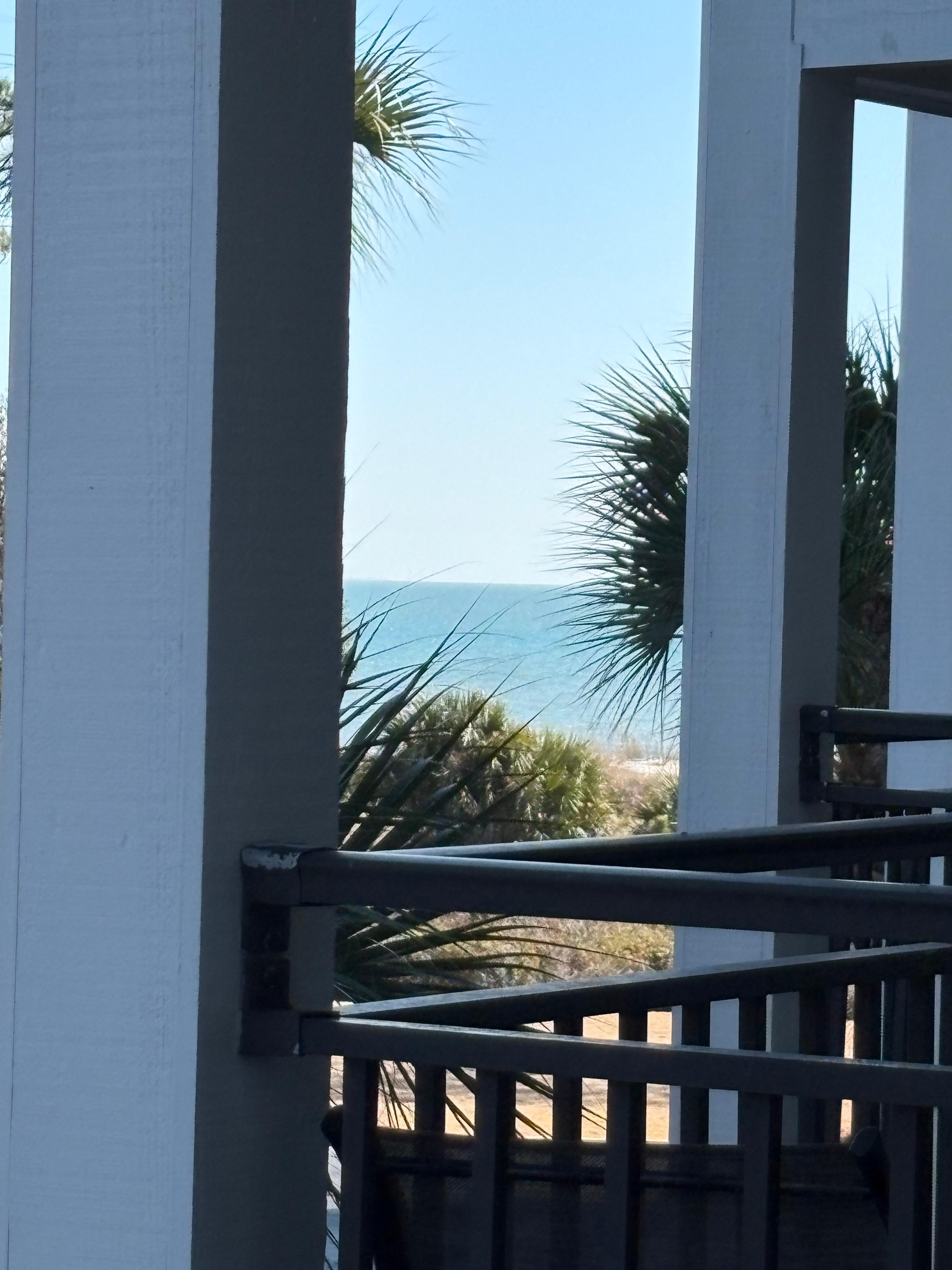 Our view from the balcony. Sadly the weather did not cooperate.