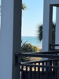 Our view from the balcony. Sadly the weather did not cooperate.