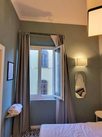 The room is bright and comfortable