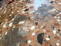 Broken concrete floor