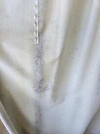 Stains or mold on the curtains