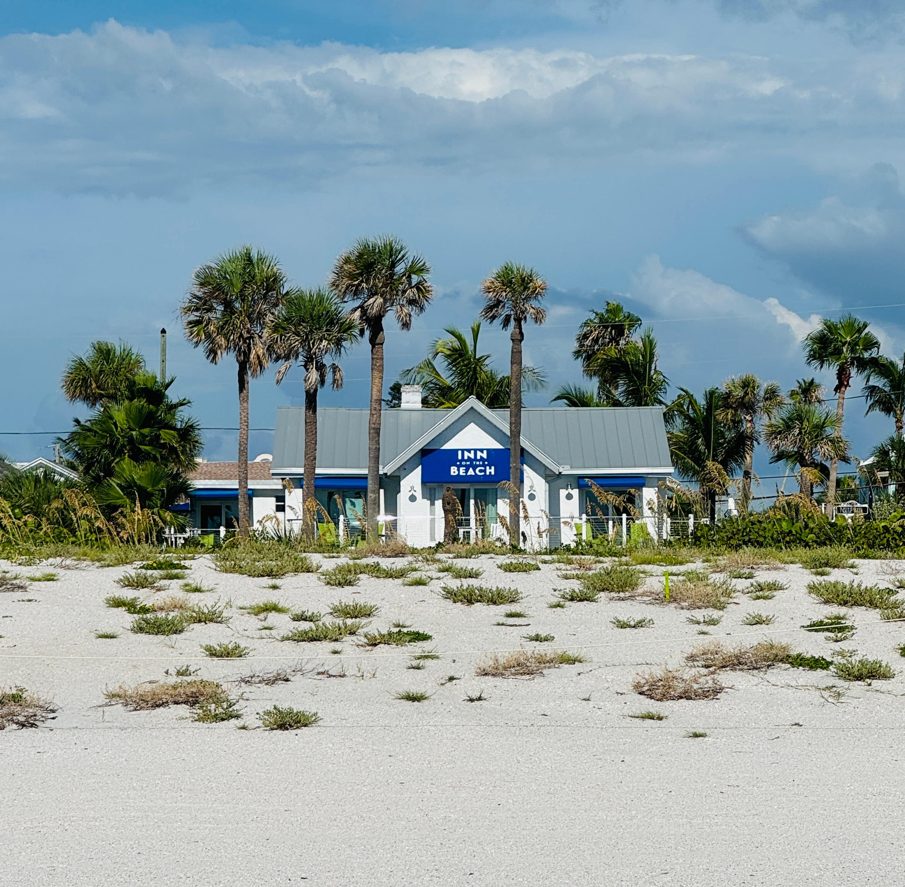 View of inn from the beach