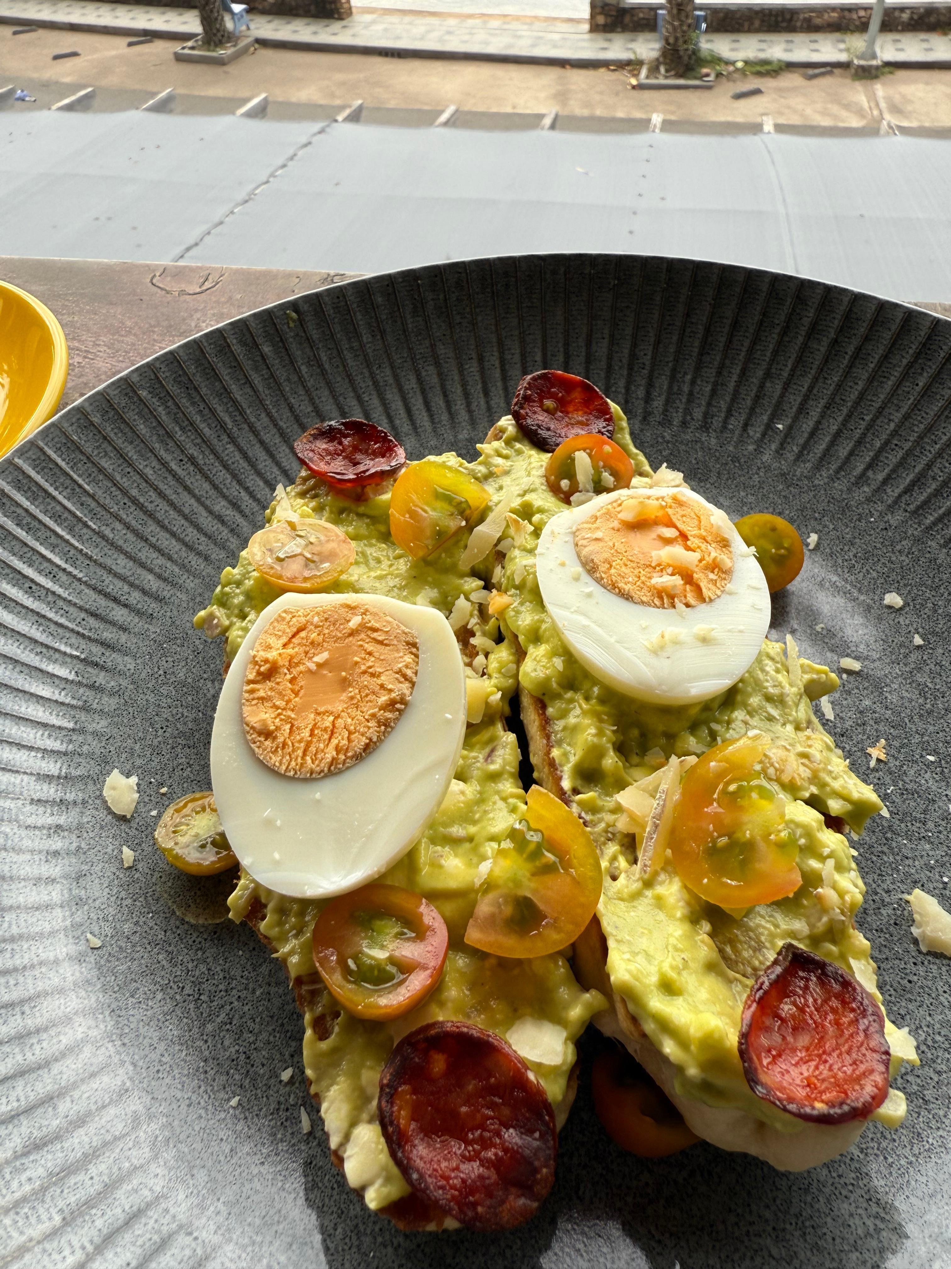 Avocado toast with egg