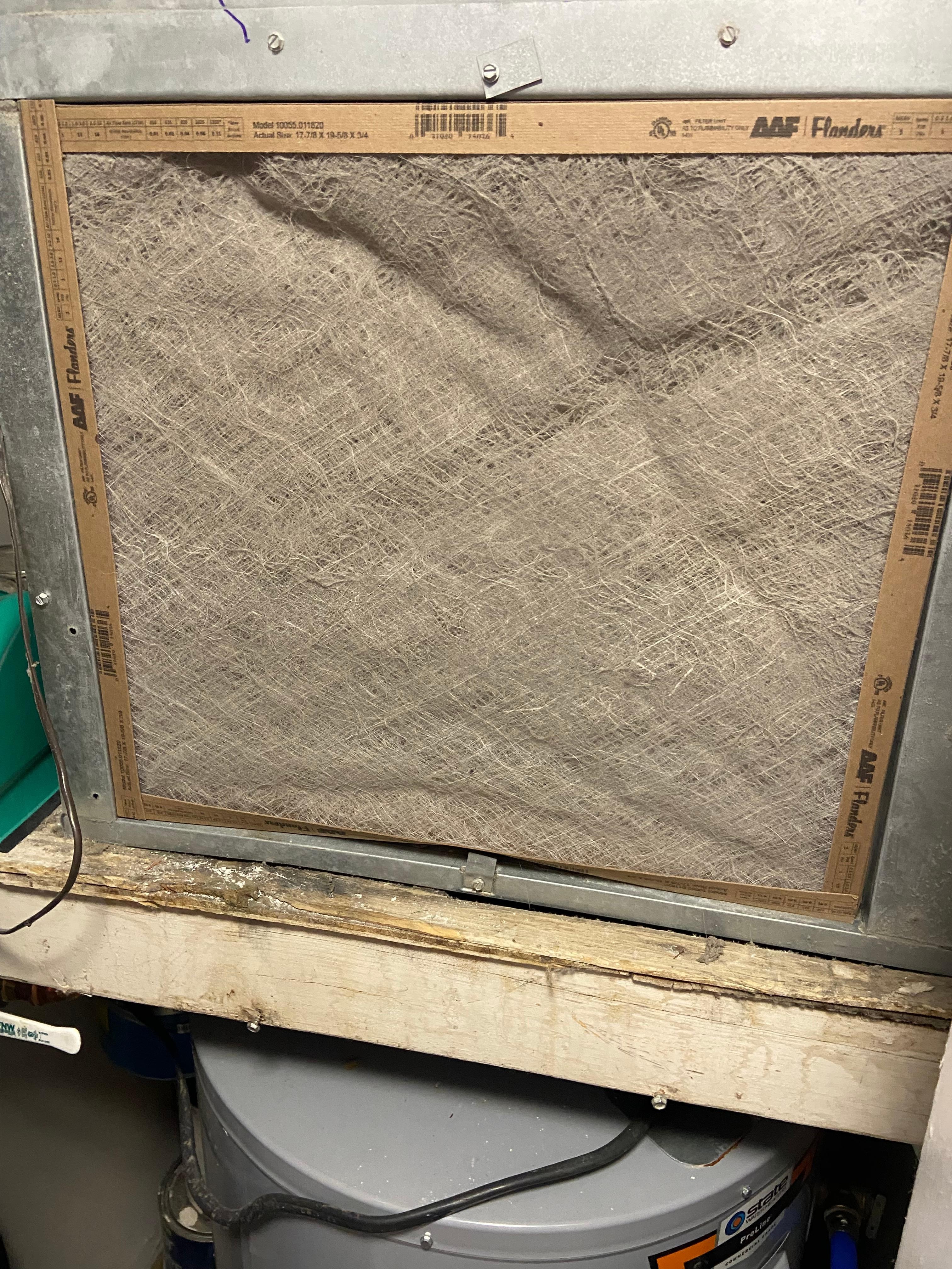 Air filter when we arrived