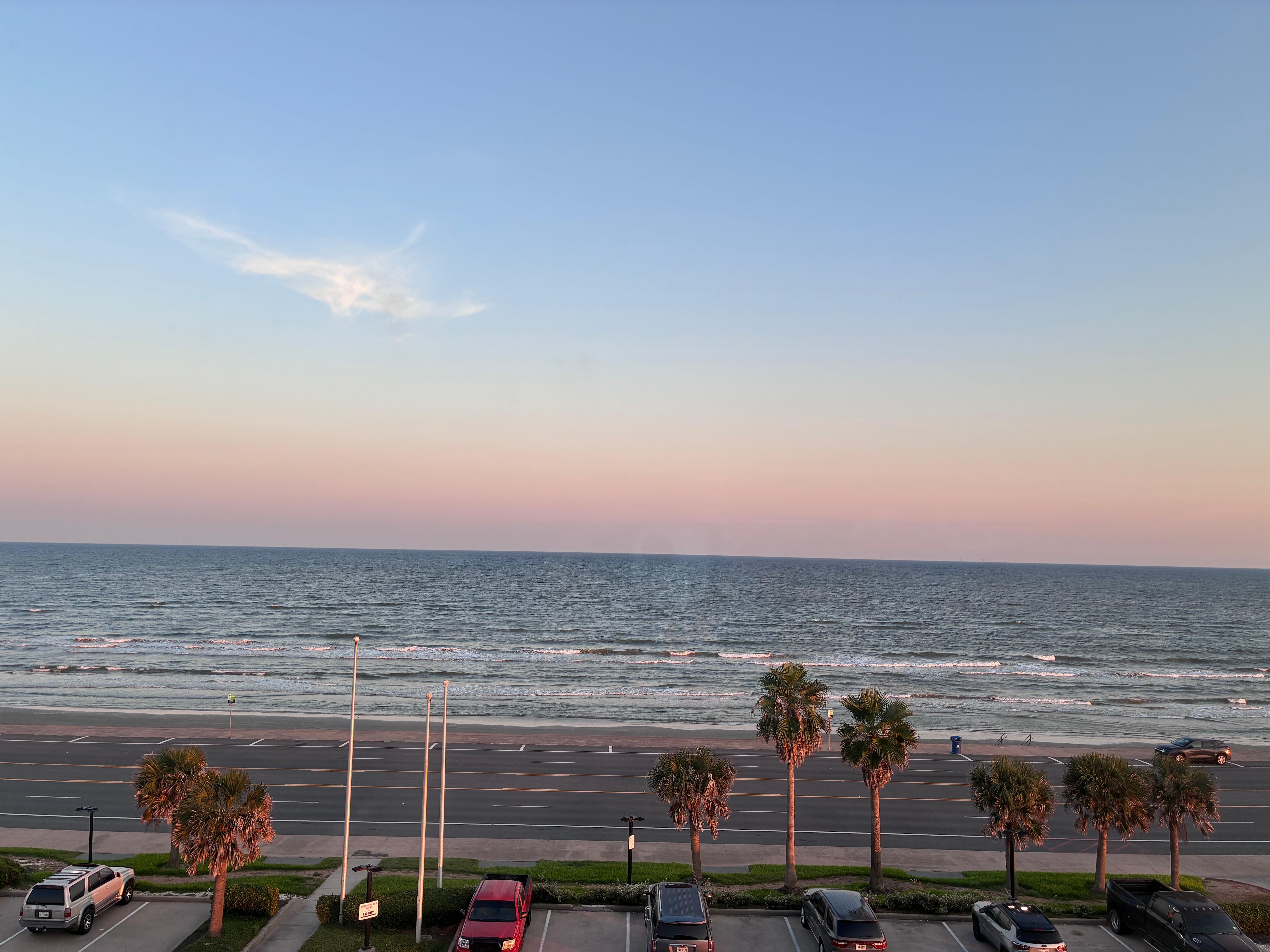 View from windows directly towards the gulf