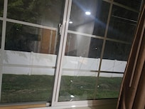 Broken window on the ground floor was uncomfortable as a female staying alone