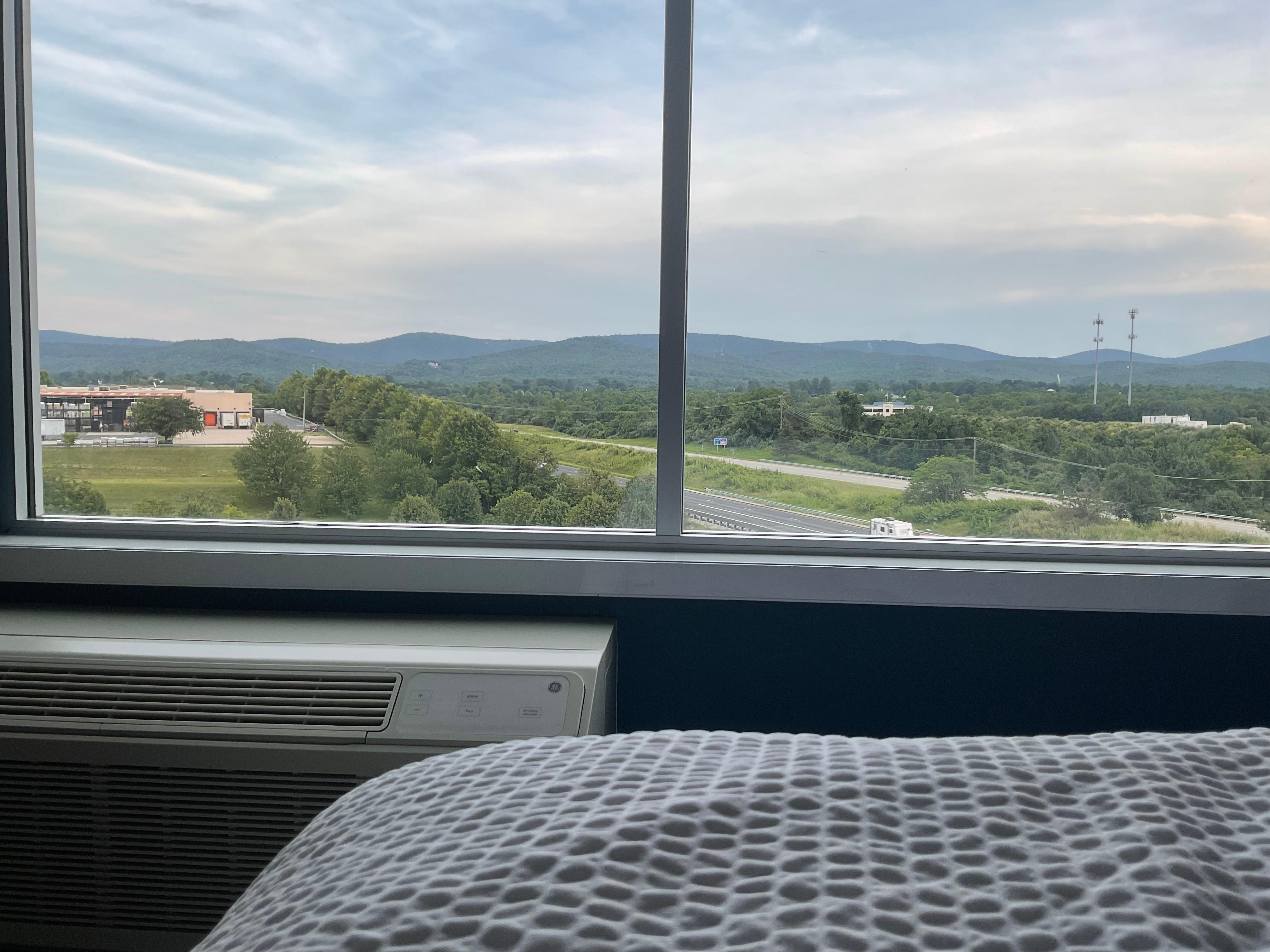 Blue Ridge Mountains/Skyline Drive in the distance.