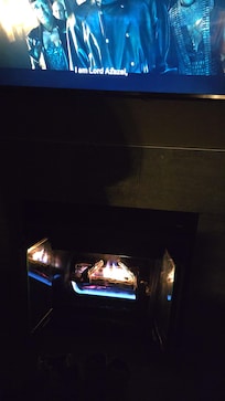 Gas fire place...so easy to use. It was nice to have, my husband loved it.