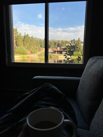 Morning coffee in living area