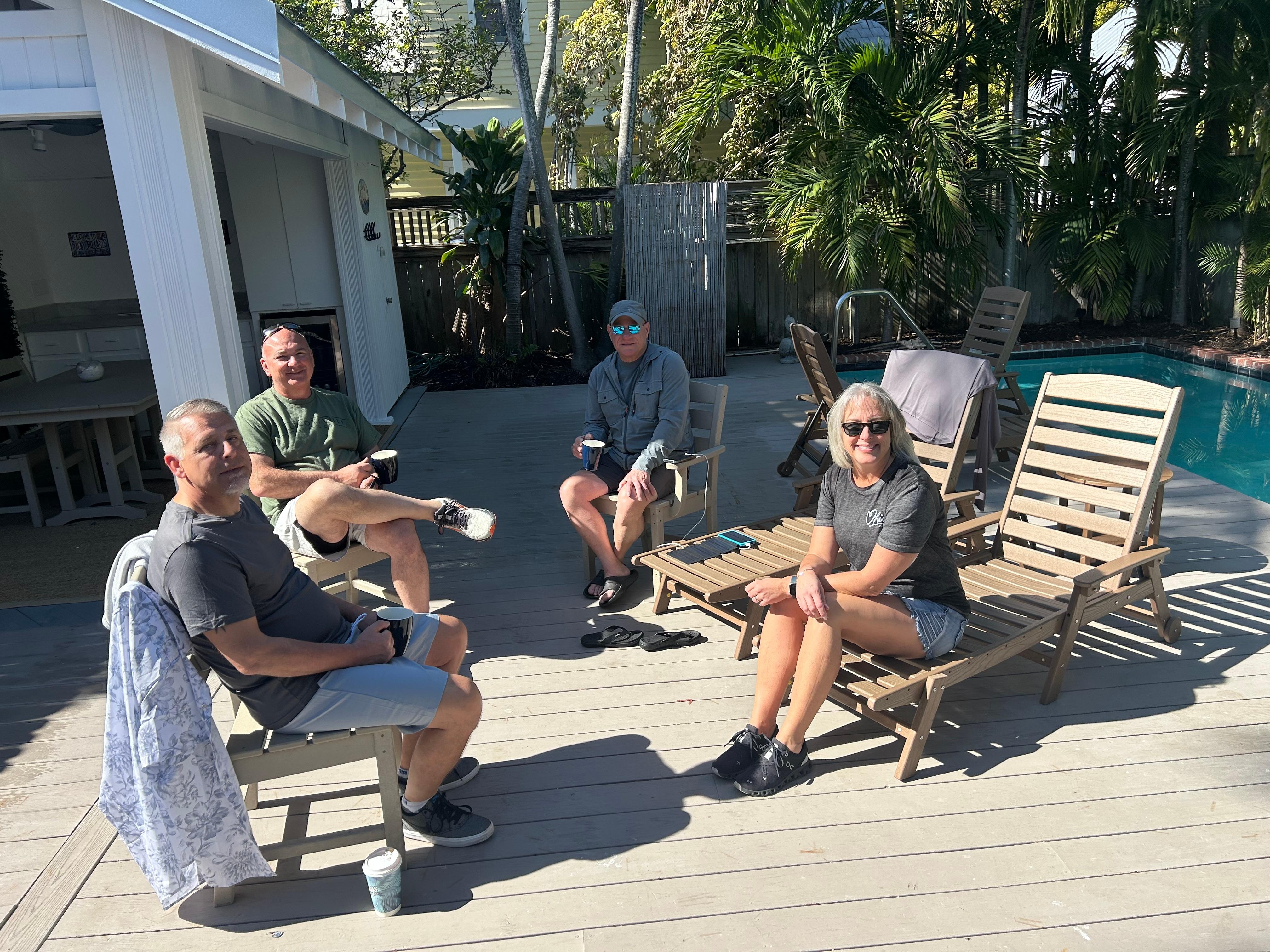 Mornings on the back patio as we planned our days