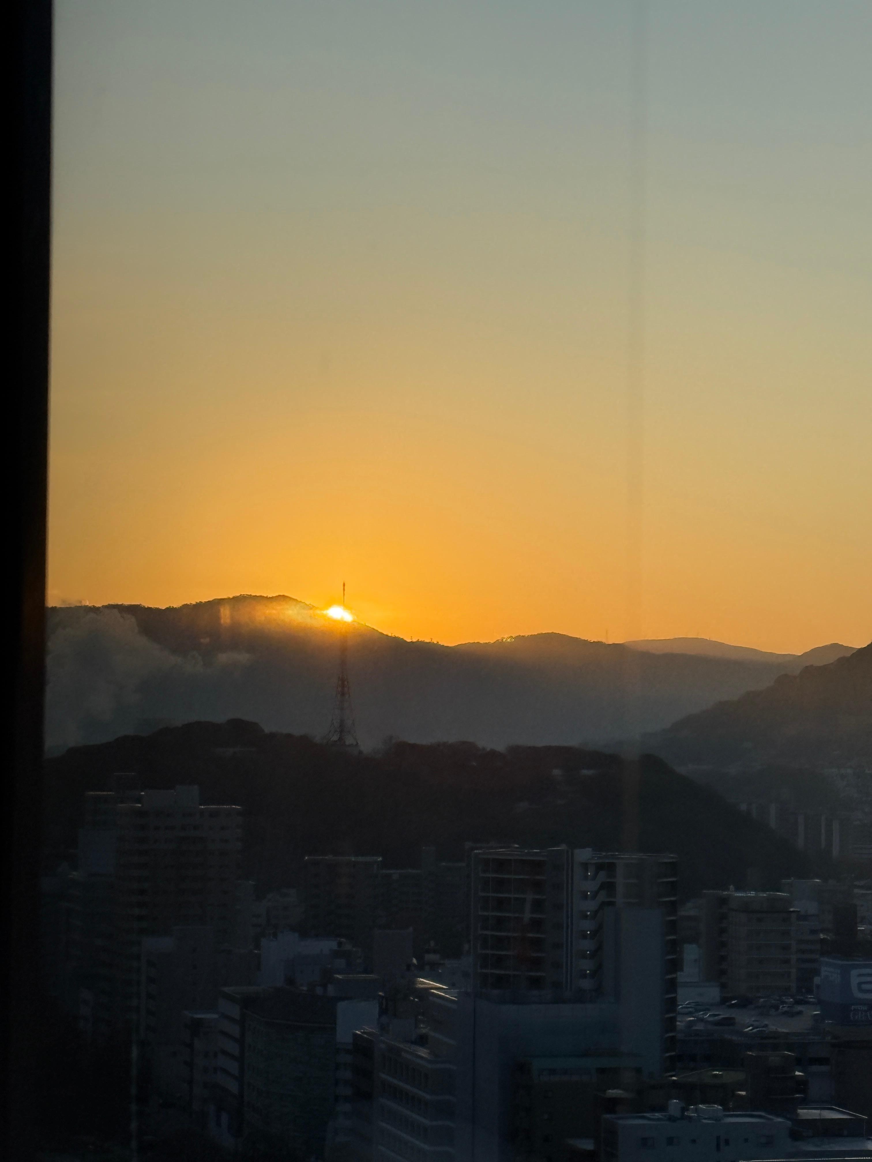 朝日が昇る瞬間に出会えた。

