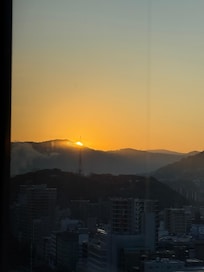 朝日が昇る瞬間に出会えた。