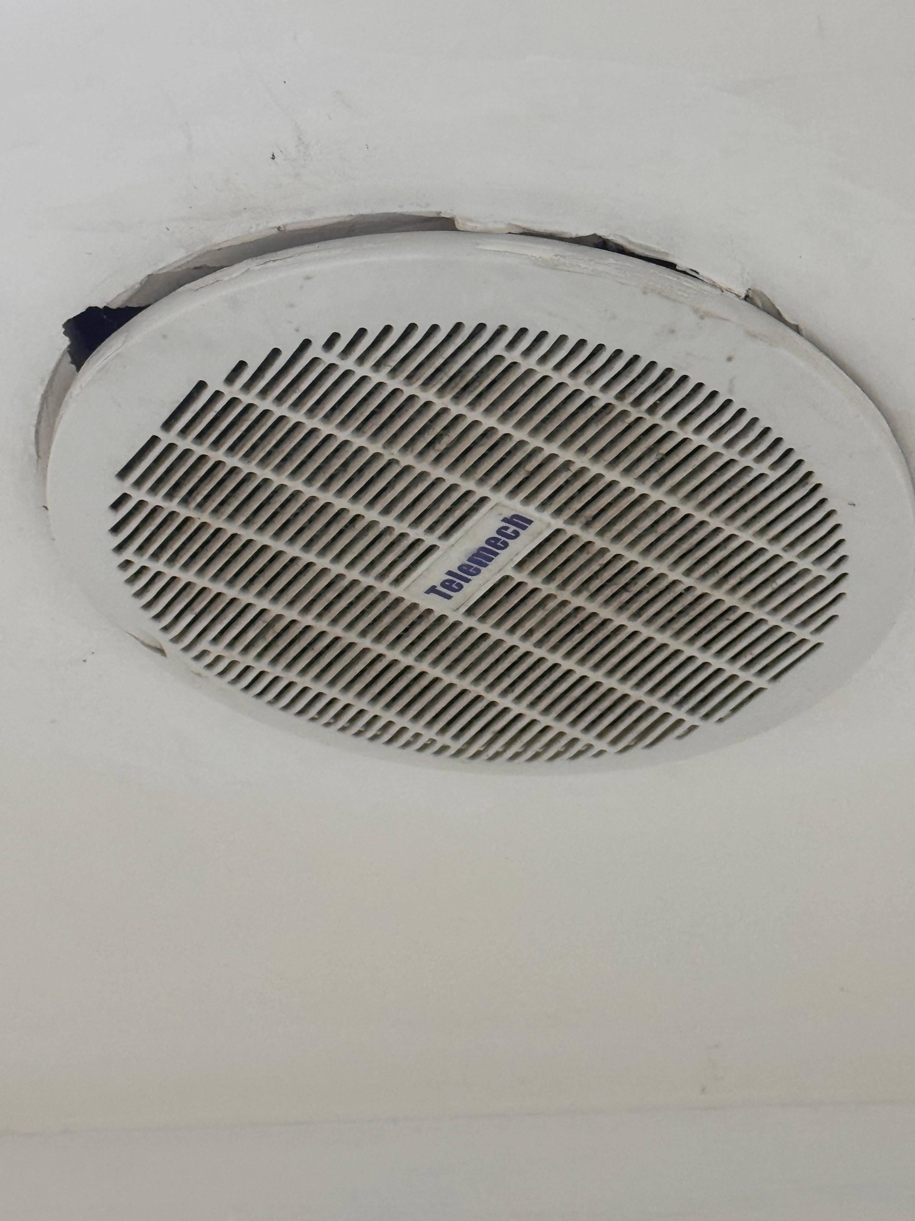 Poor installation bathroom vent.
