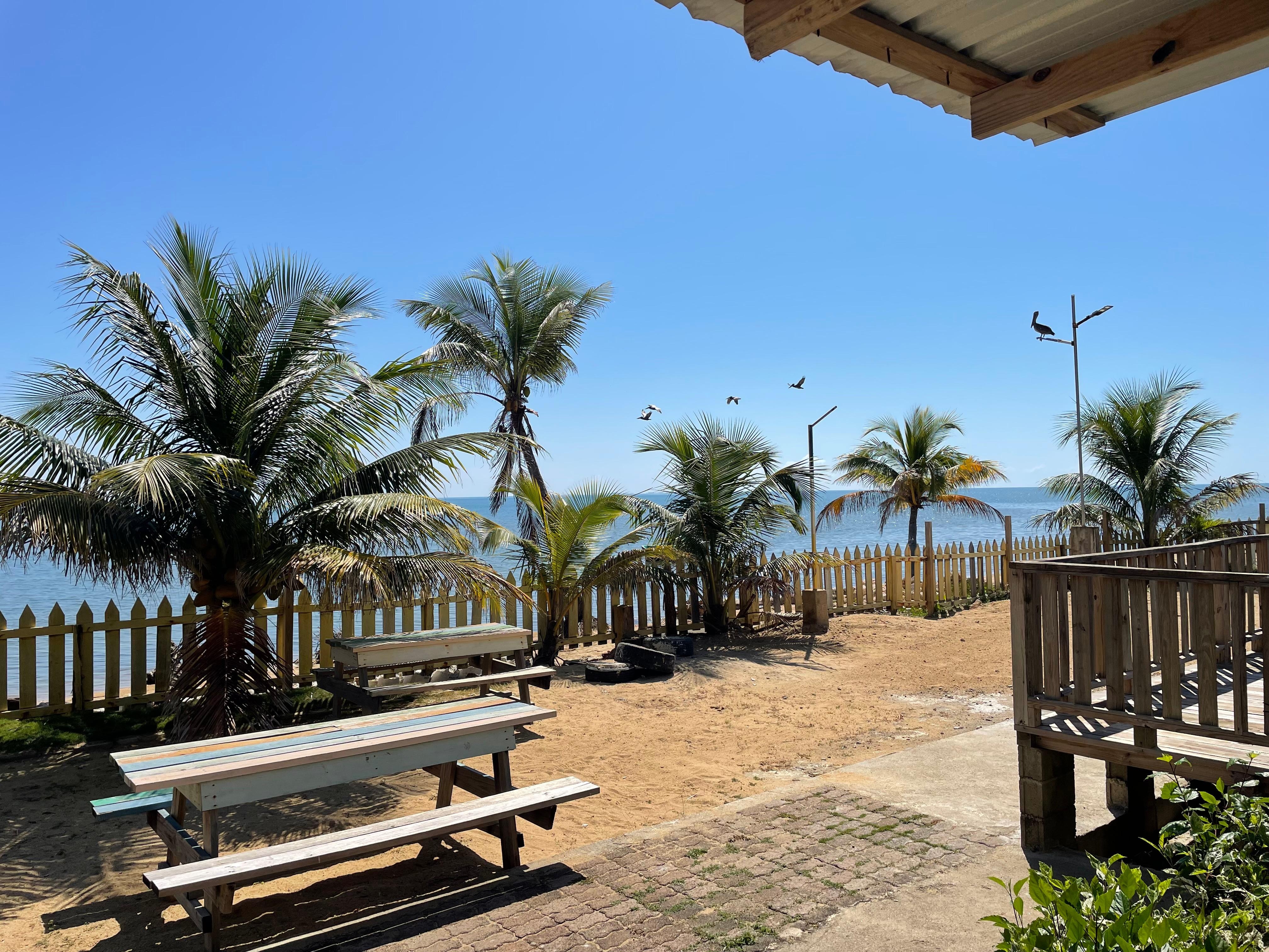 View from deck to Caribbean Sea