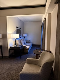 Sitting area in front of balcony