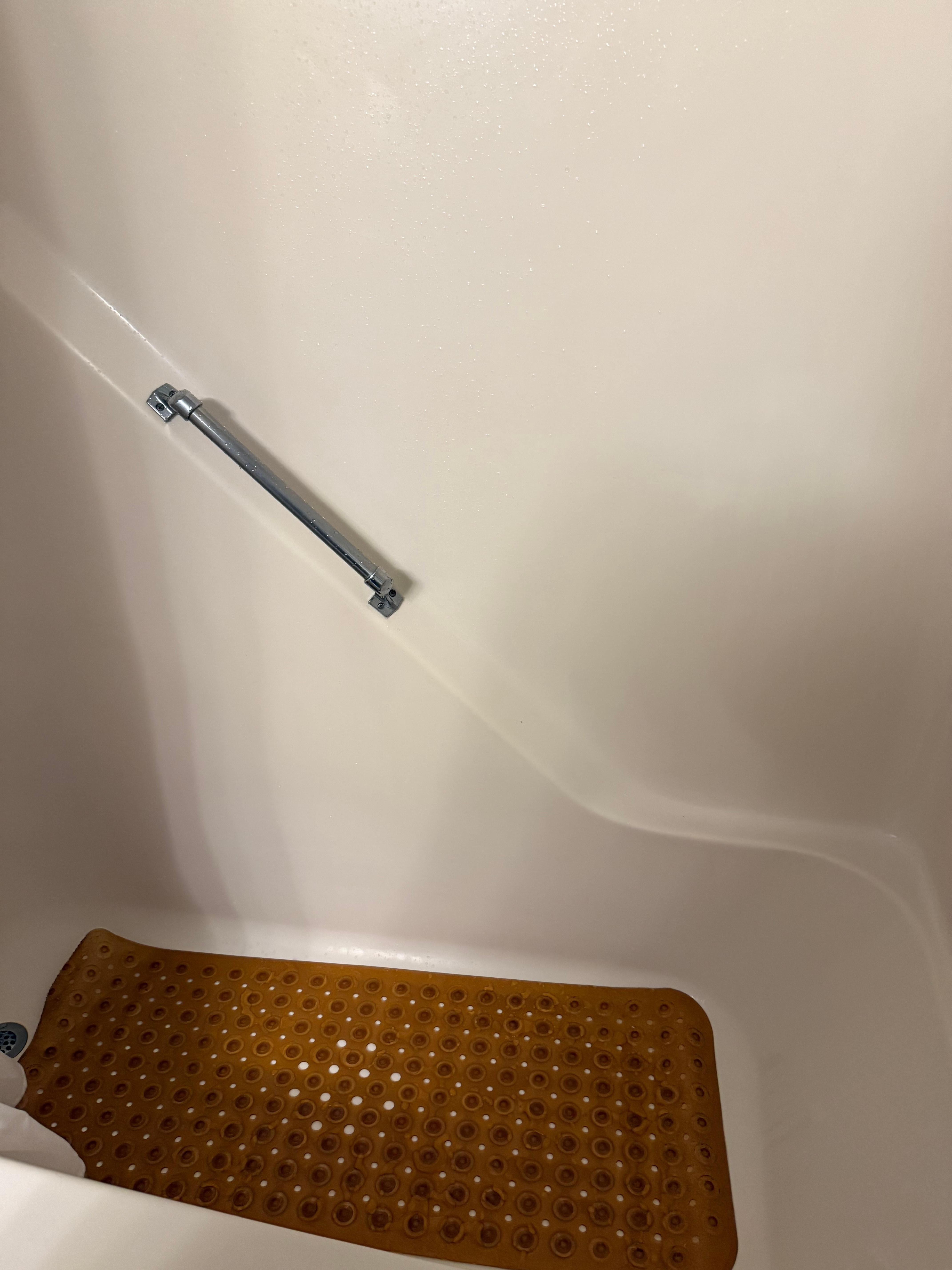 The shower was dirty 