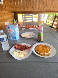 Morning breakfast on the top deck