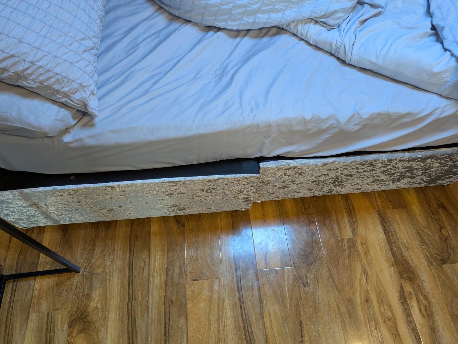 Bed wasn’t even put together properly so cracked my legs on getting out.
