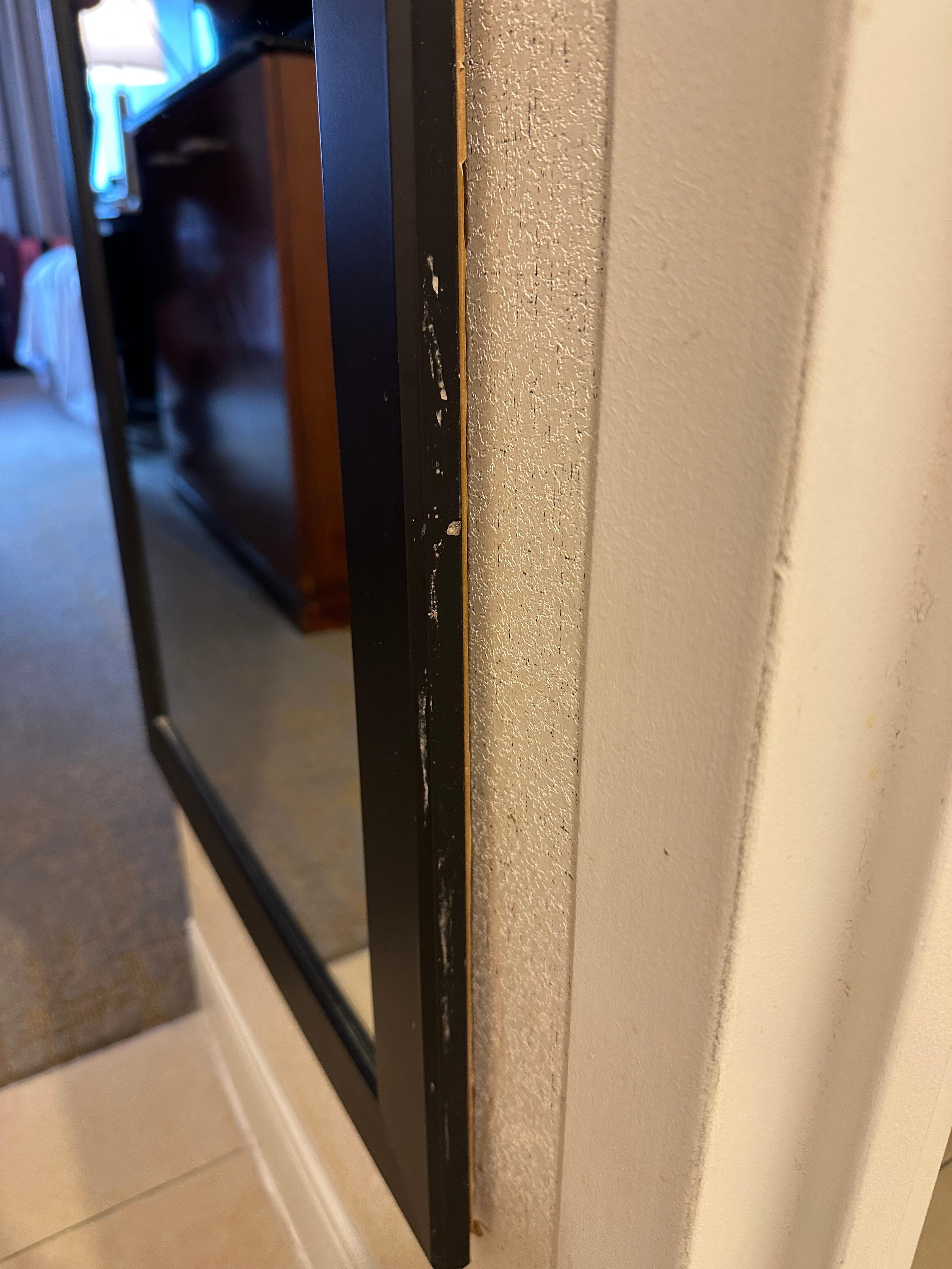 Unknown substance dripping down mirror