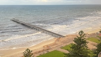 Glenelg jetty from the lift on the 12th floor