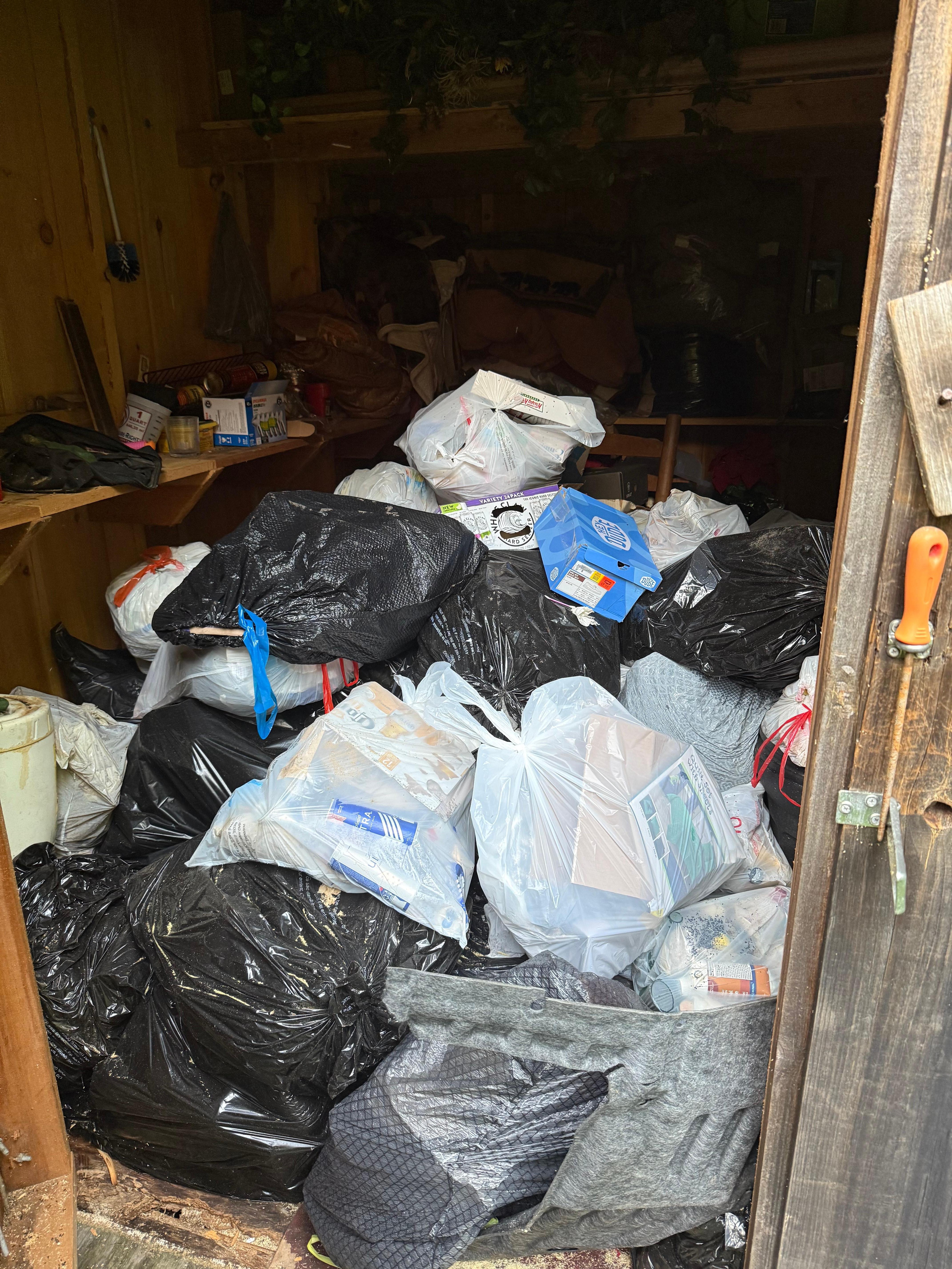 Garbage piled up maybe for months