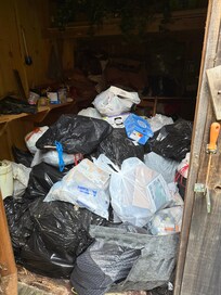 Garbage piled up maybe for months