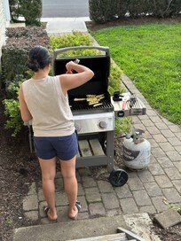 Bbq was just out front.