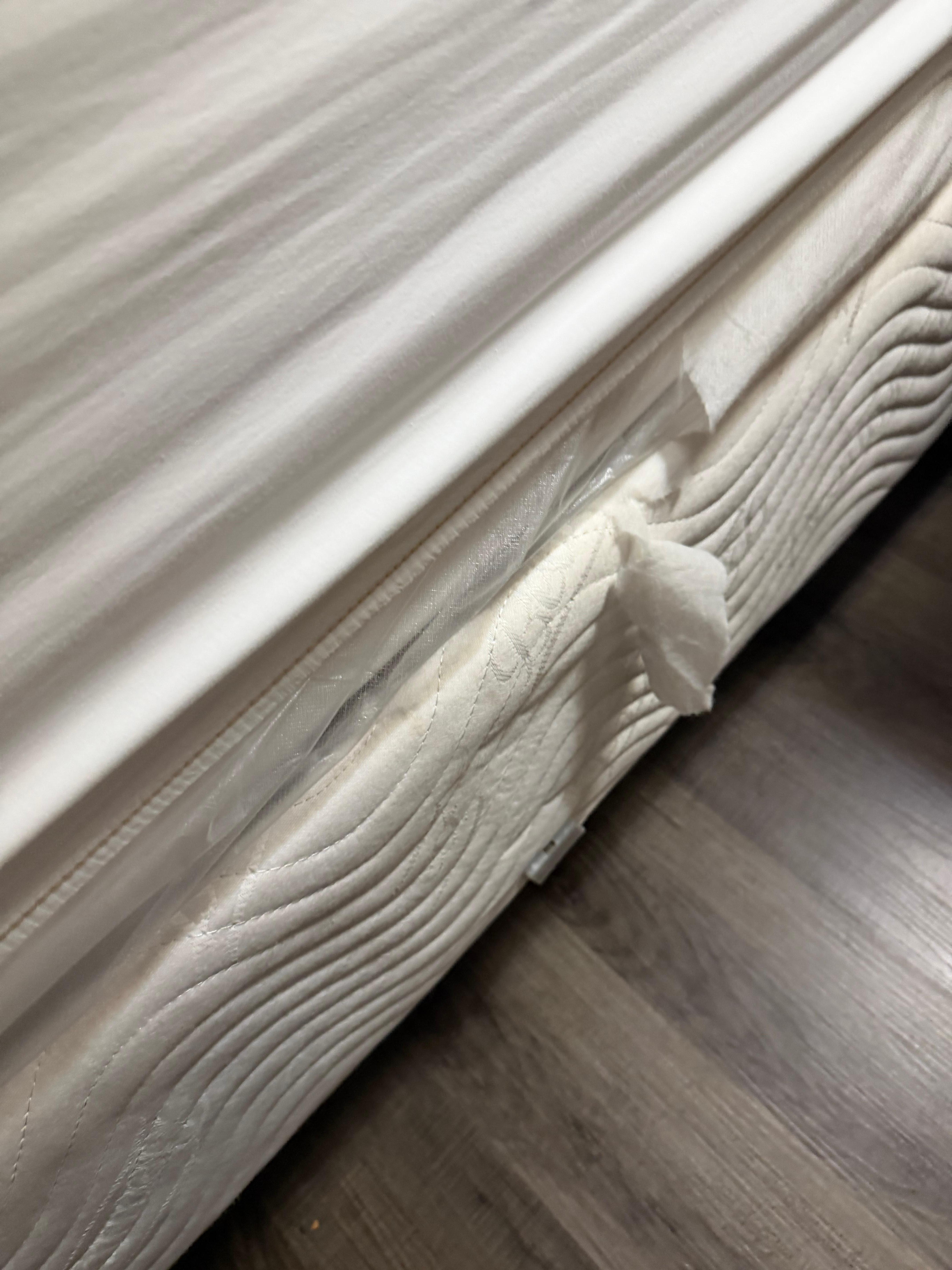 Bedding was ripped. 