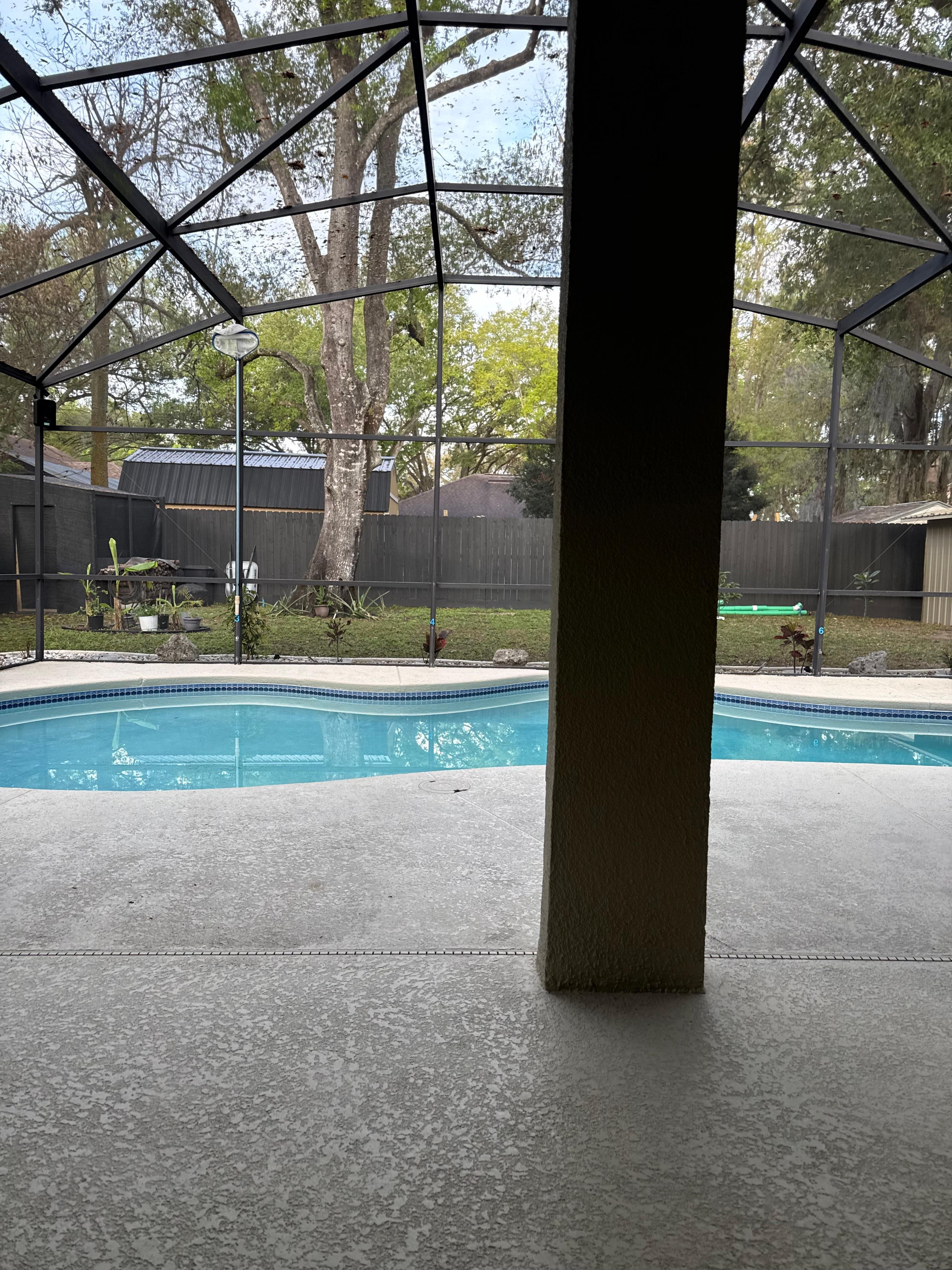The pool area was very spacious. 
