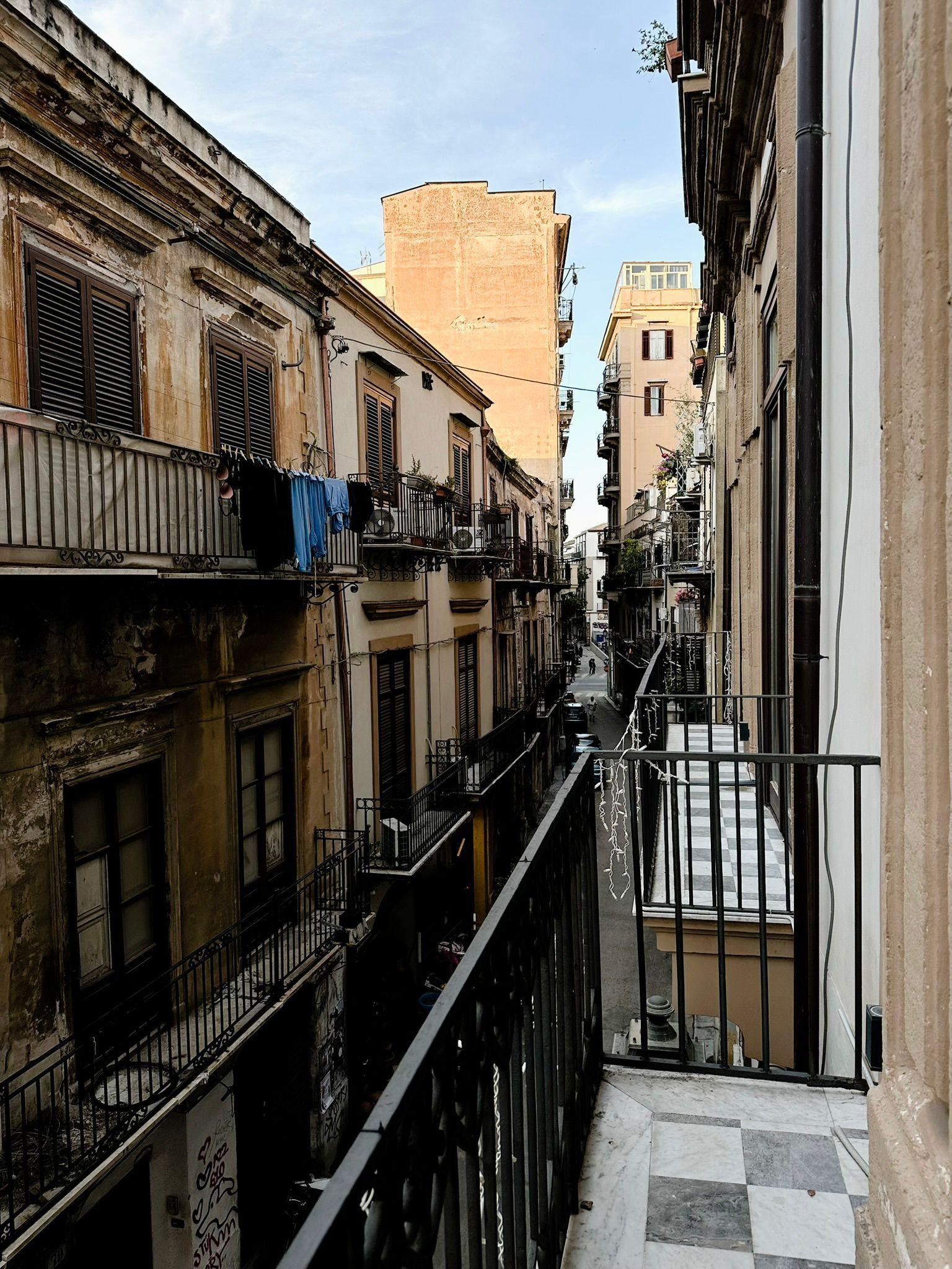 balcony and street view