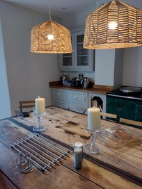 Huge kitchen for relaxed meals