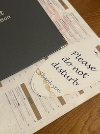 Sticky and stained sign