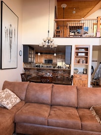 Looking at kitchen from family room