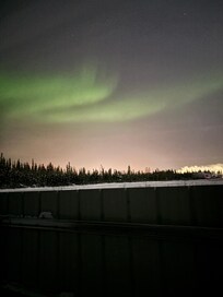 Looking out bedroom window