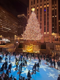Rockefeller Xmas Tree and skating rink.