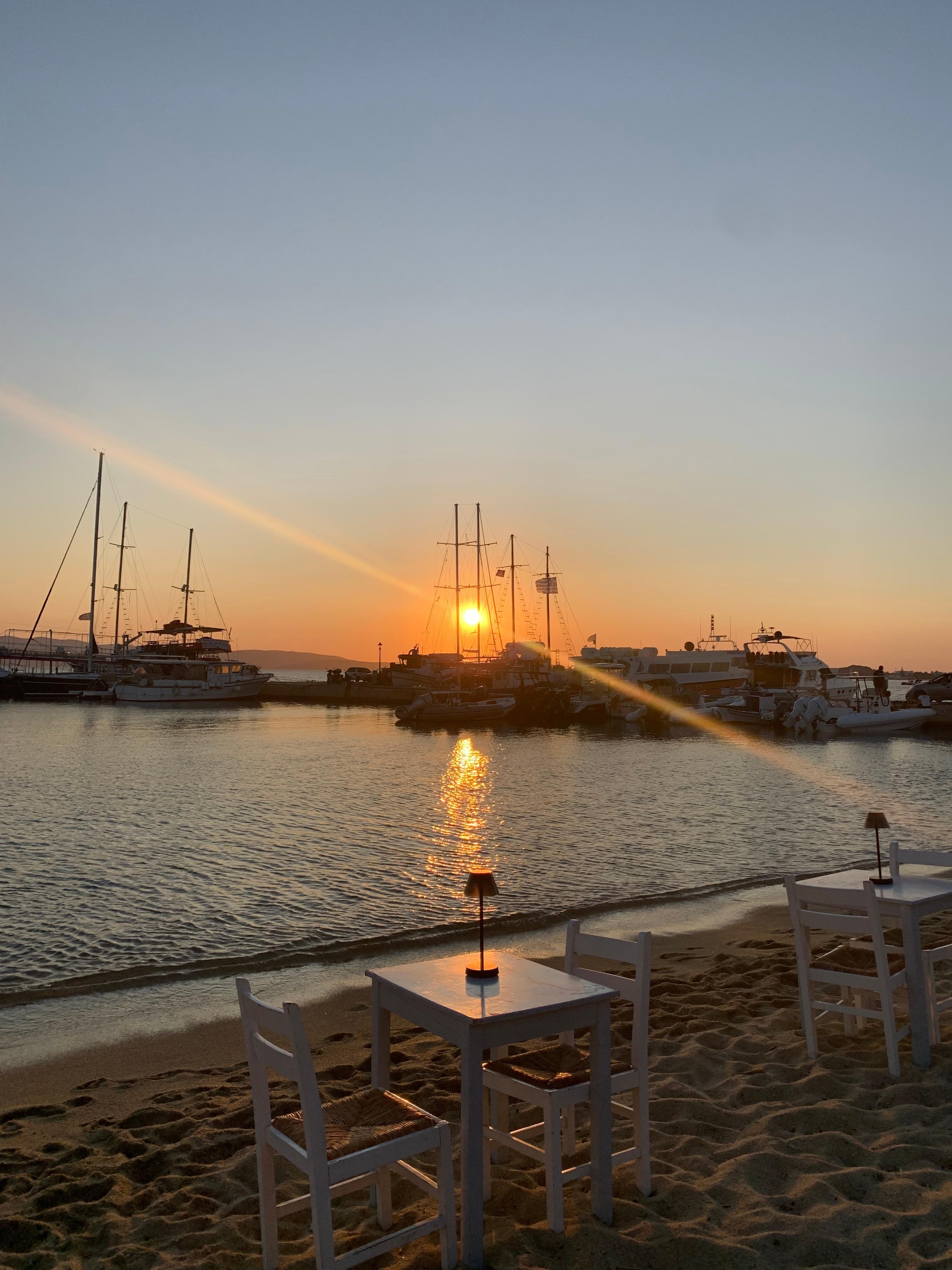 Sunset at Agia Anna Beach