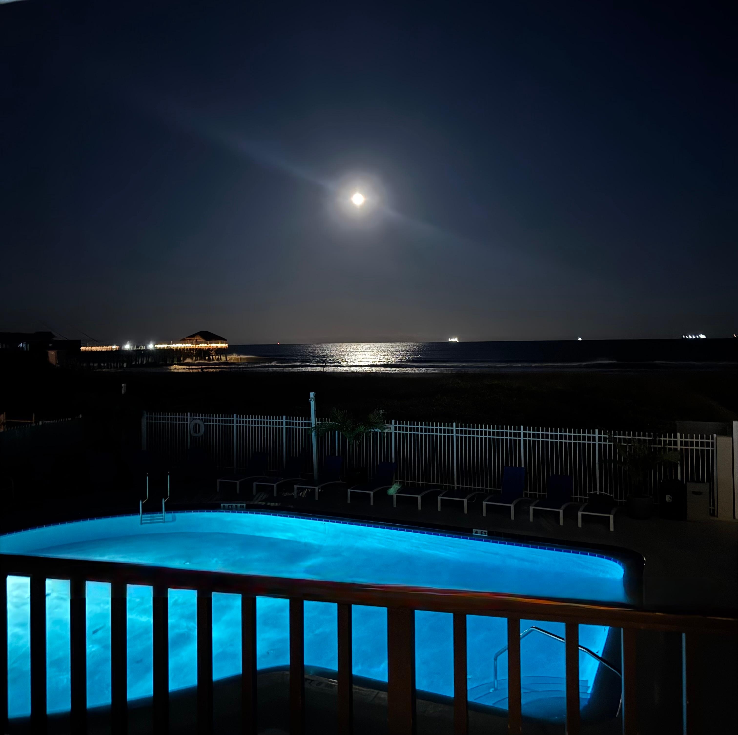 Moon over the pool