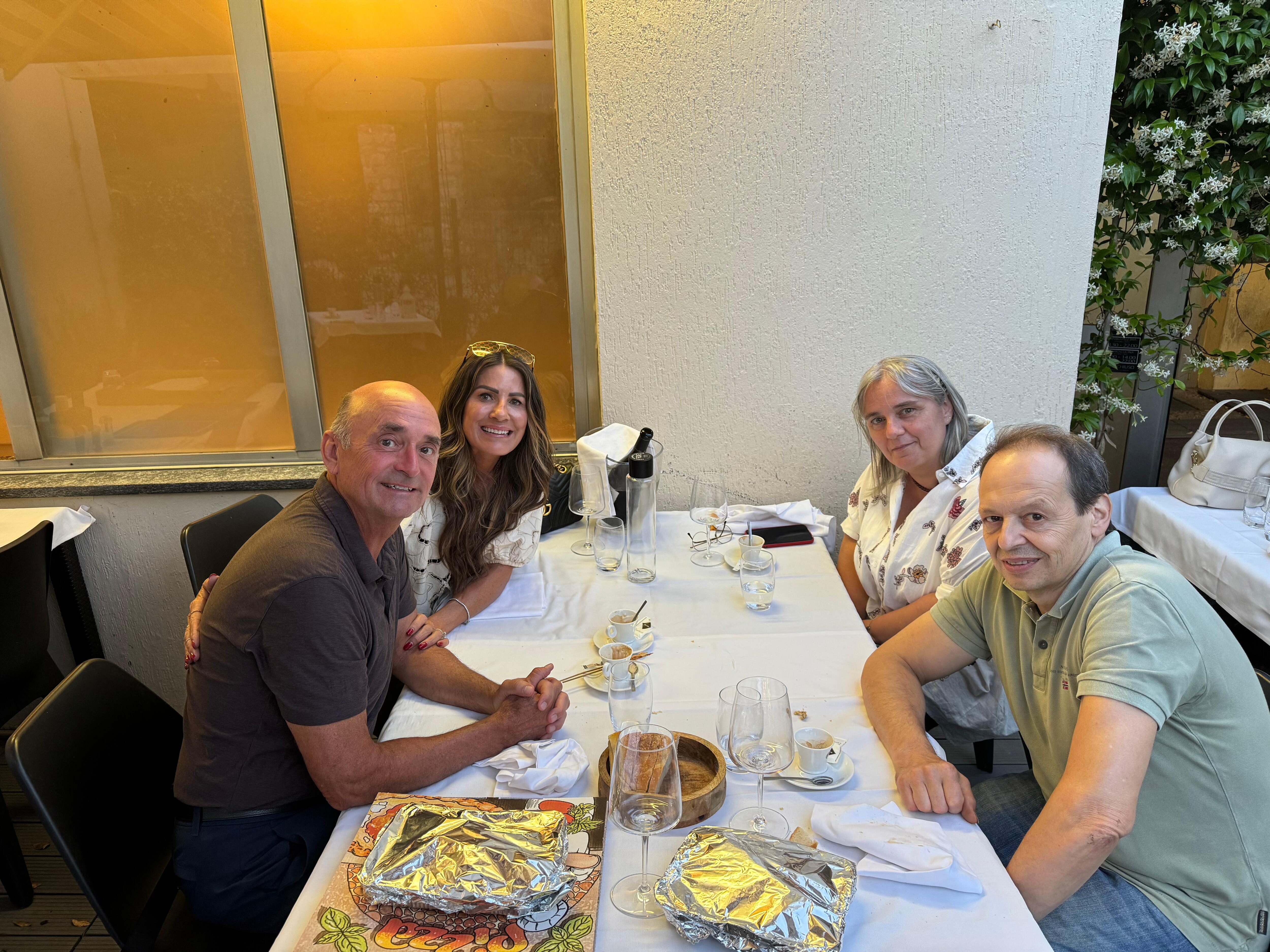 Fun dinner with the hosts! 