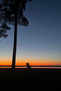 Sunset over the river