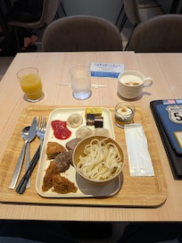 The breakfast on the second floor was very good, did the trick and just make sure you use your coupons