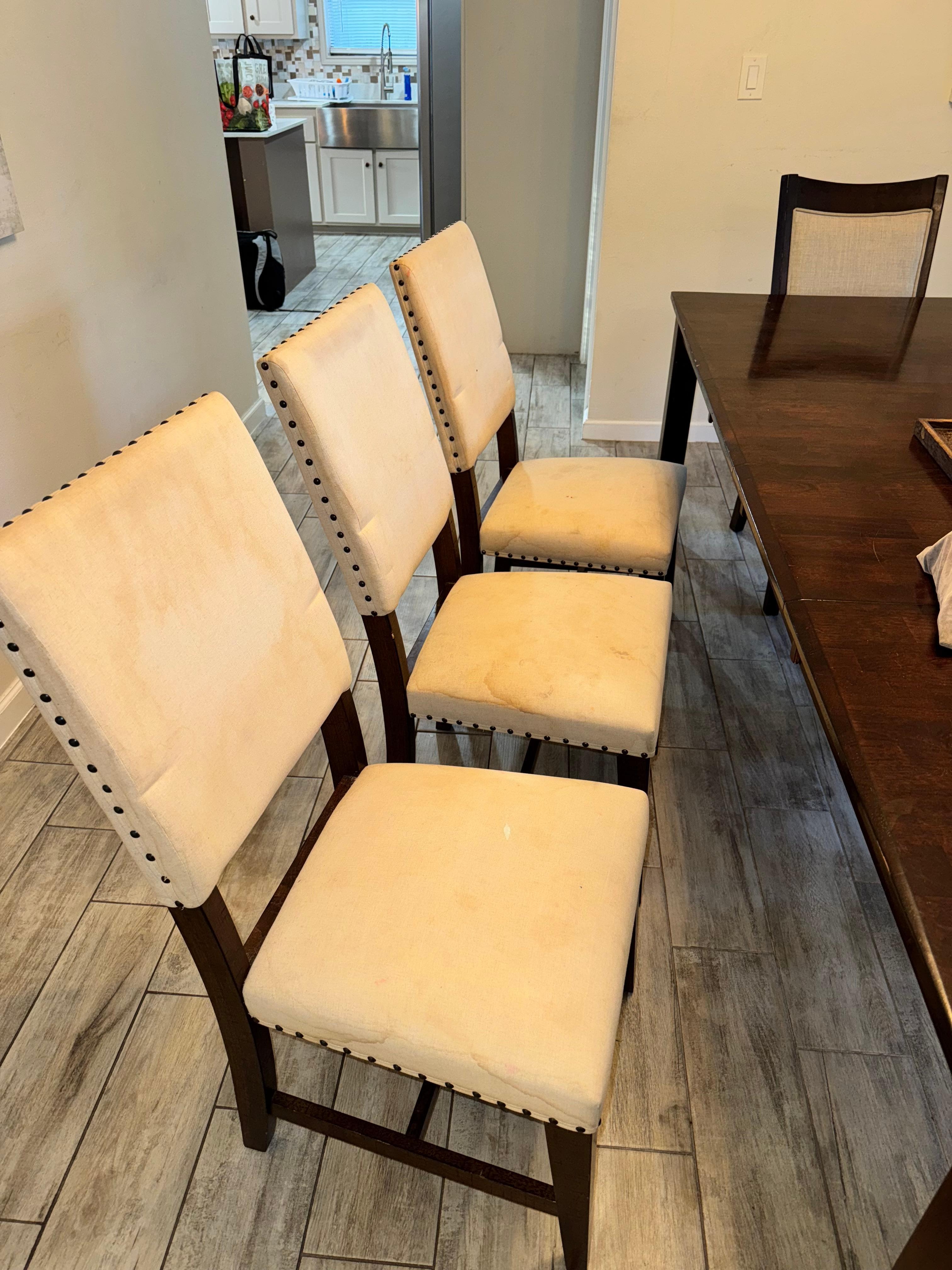 All the chairs were dirty and soaked in stains. Some were even broken 