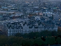 View of the hotel from the London Eye - yes the hotel really is that massive and lovely.